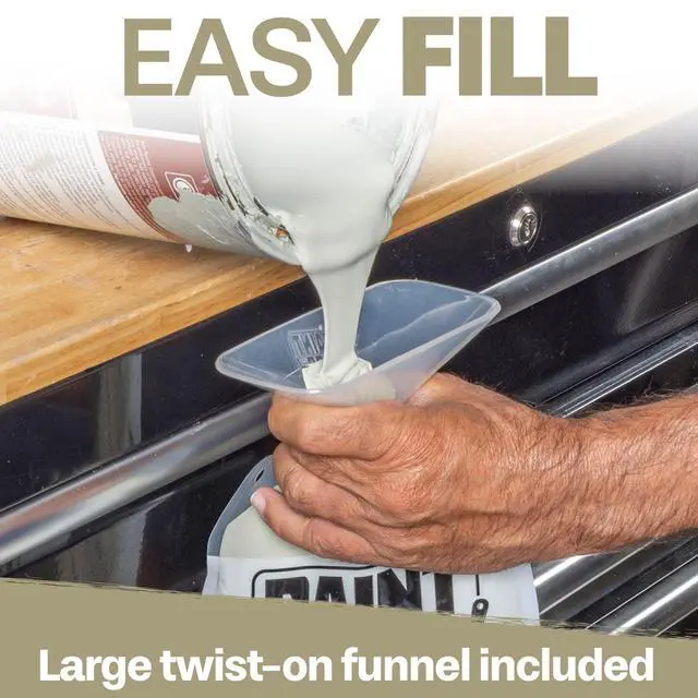 Alt view image 6 of 6 - Paint Hero 8 Pack Paint Storage Bags - Airtight Refillable Quart and Gallon Pouches with Funnel