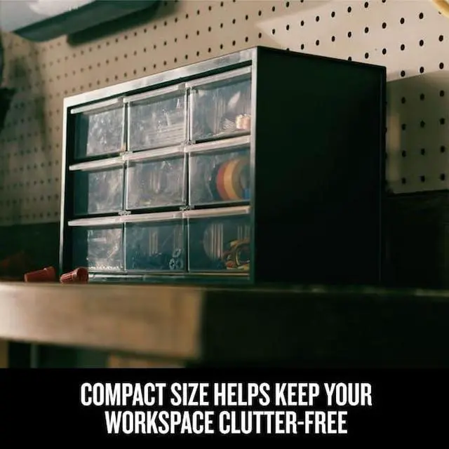 Alt view image 4 of 6 - Plastic Storage Organizer Bin System, 9 Compartment, Modular, Home Office (CMST40709)