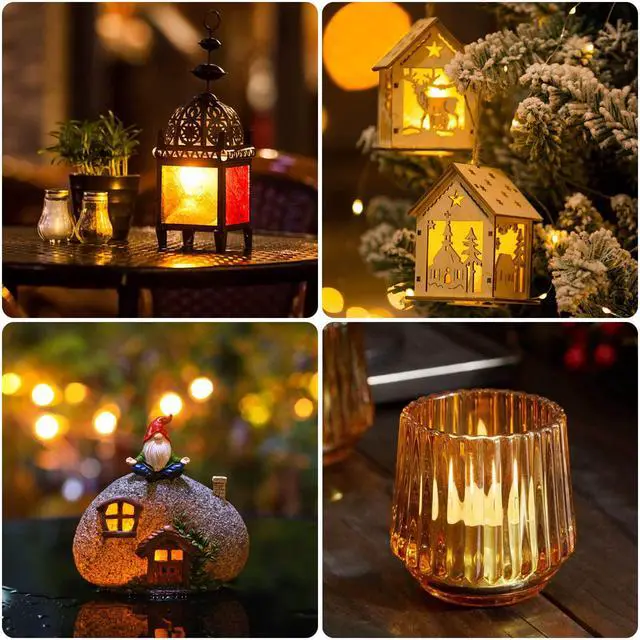 Alt view image 6 of 6 - 2000 Pieces Artificial Rose Petals with 24 LED Tea Lights Candles, Romantic Decorations Special Night Set for Night, Valentine's Day, Wedding Anniversary or Table Décor, Warm White