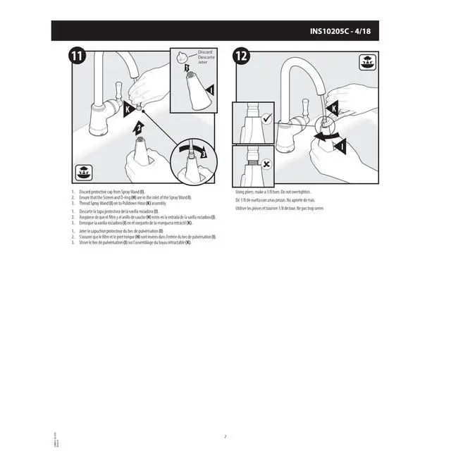 Alt view image 3 of 3 - Classic Stainless Replacement Pulldown Kitchen Faucet Spray Head, 131380CSL
