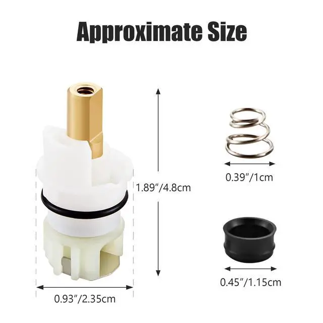 Alt view image 3 of 6 - RP25513 Faucet Stem Replacement for Delta 2 Handle Faucet Cartridge, 2 Pack | Compatible with Delta Two Handle Faucet Repair Kit, RP24096 Cartridge, RP4993 Seats and Springs, RP24097 1/4 Turn Stop