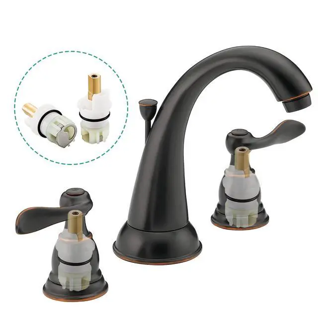 Alt view image 4 of 6 - RP25513 Faucet Stem Replacement for Delta 2 Handle Faucet Cartridge, 2 Pack | Compatible with Delta Two Handle Faucet Repair Kit, RP24096 Cartridge, RP4993 Seats and Springs, RP24097 1/4 Turn Stop