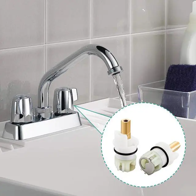 Alt view image 6 of 6 - RP25513 Faucet Stem Replacement for Delta 2 Handle Faucet Cartridge, 2 Pack | Compatible with Delta Two Handle Faucet Repair Kit, RP24096 Cartridge, RP4993 Seats and Springs, RP24097 1/4 Turn Stop