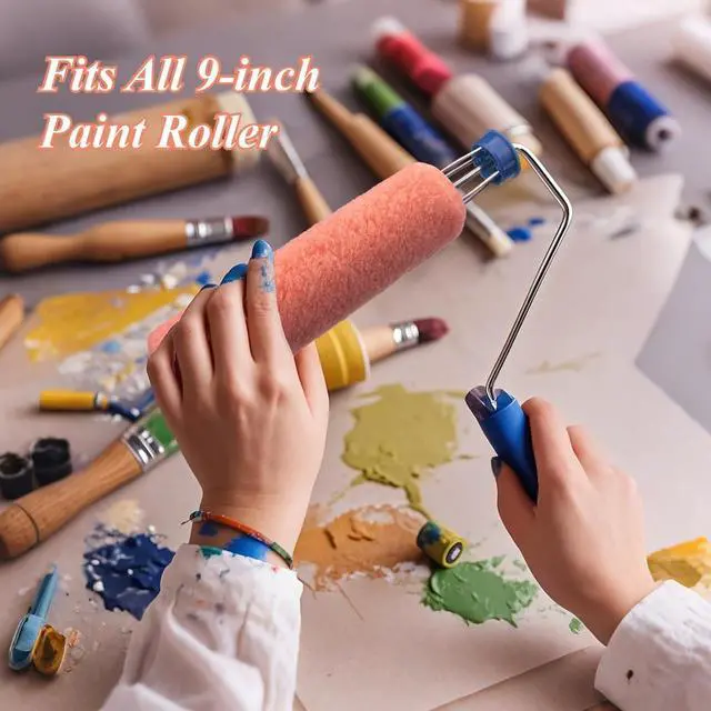 Alt view image 3 of 6 - King Origin Paint Roller Covers, 18 Pack, 9 Inch Paint Roller | 3/8" Nap High Dense Roller Covers for Smooth and Textured Rough Surfaces, 9 inch Painting Roller