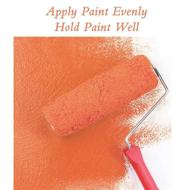 Alt view image 4 of 6 - King Origin Paint Roller Covers, 18 Pack, 9 Inch Paint Roller | 3/8" Nap High Dense Roller Covers for Smooth and Textured Rough Surfaces, 9 inch Painting Roller