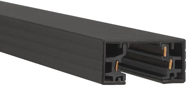 Main image of H Track 8FT Single Circuit Field Cuttable 120V Track for H Style 3-Wire Track Fixtures with 2 Endcaps in Black