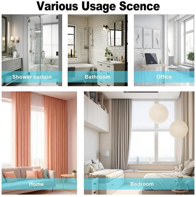 Alt view image 6 of 6 - Self Adhesive Curtain Track,9.8FT Ceiling Curtain Track No Drill,Curtain Track Ceiling Mount, Curtain Track for RV,Trailer,Home