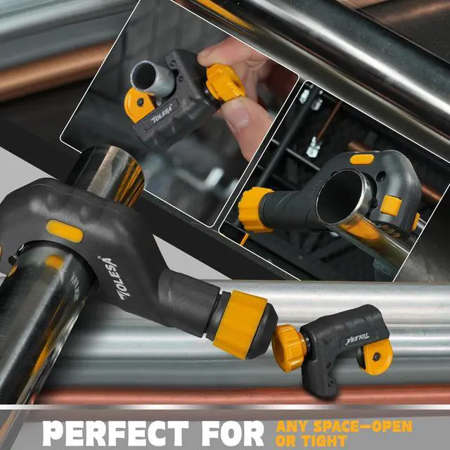 Alt view image 5 of 6 - Pipe Cutter Tool Heavy Duty 1/8''-2'' with Deburring Reaming Tool | Precise Clean Cuts, Easy to Use, for Stainless Steel, Copper, Aluminum, Brass