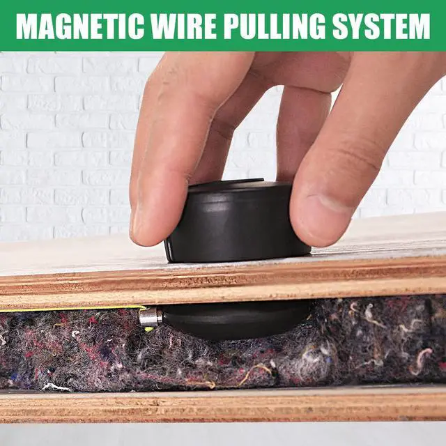 Alt view image 3 of 6 - Magnetic Wiremag Puller,Wire Puller Tool,Fish Tape Wire Pulling System,Wire Cable Wire Fishing Tools Coaxial Electrical Fish Tape Pull Push Kit Behind Indoor Home Office Outdoor Garden Walls
