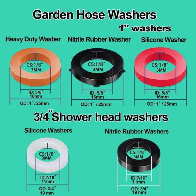 Alt view image 4 of 6 - 158 Pcs Faucet Rubber Washers and Garden Hose Gasket Assortment Kit for Assorted Outdoor Faucets Stem Worn and Plumbing Garden Shower Hose Washer Seal Repair