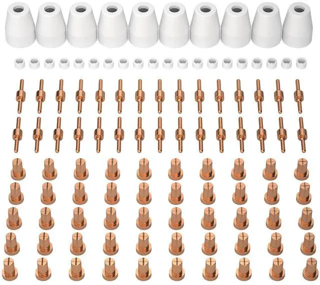 Main image of 110PCS PT31 Plasma Cutting Consumables | Fit CUT-45 CUT-50 CT-312 MIG205MP with Plasma Cutter Torch PT-31 JG-40 LG-40