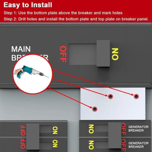 Alt view image 4 of 6 - Generator Interlock Kit Compatible with Square D QO or Homeline 150 or 200 amp panels. 1 3/8 inches Spacing between main and generator breaker, Professional and Interlock Kit (SD200A)