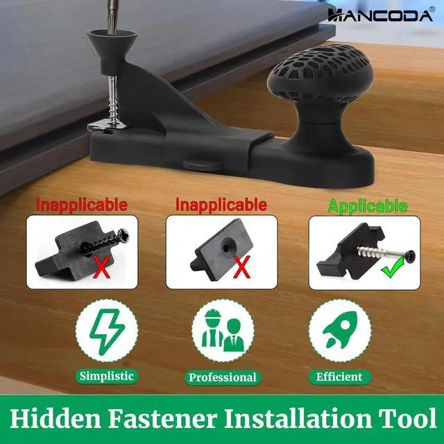 Alt view image 2 of 6 - Hidden Fastener Installation Tool, Fits for Trex Hidden Fasteners for Composite Decking Boards, Efficient Home Improvement Decking Tool for Install Hidden Fasteners with Star Drive Bit