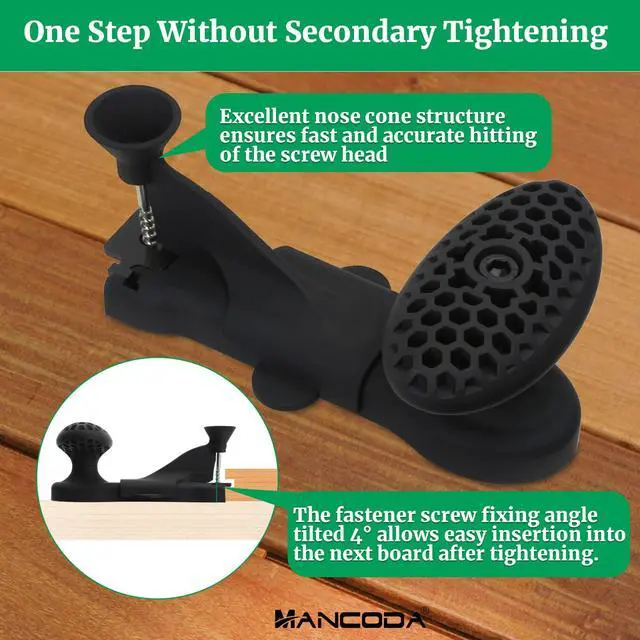 Alt view image 4 of 6 - Hidden Fastener Installation Tool, Fits for Trex Hidden Fasteners for Composite Decking Boards, Efficient Home Improvement Decking Tool for Install Hidden Fasteners with Star Drive Bit