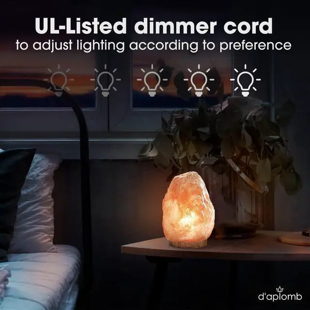 Alt view image 3 of 6 - Natural Himalayan Salt Lamp;Large Hand Carved Natural Chunk | 100% Authentic Pink Crystal Rock Salt from Himalayan Mountains; Dimmer Cord; 12 lbs