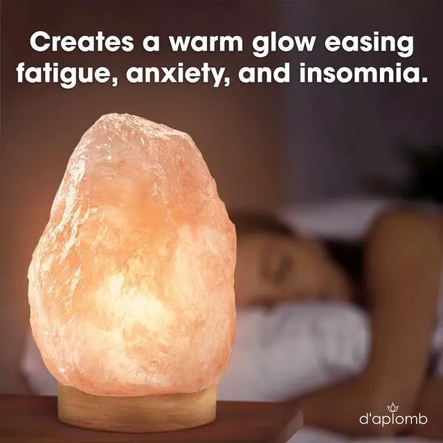 Alt view image 6 of 6 - Natural Himalayan Salt Lamp;Large Hand Carved Natural Chunk | 100% Authentic Pink Crystal Rock Salt from Himalayan Mountains; Dimmer Cord; 12 lbs