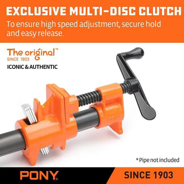 Alt view image 3 of 6 - the Original 2-Pack 50 Pipe Clamp Fixture for 3/4 Inch Black Pipe | Wood Gluing Clamp Fixture for Woodworking Projects, Provides Strong and Precise Clamping Pressure for Secure Joints