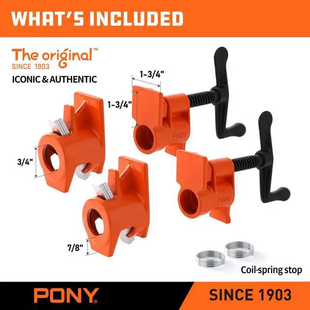 Alt view image 6 of 6 - the Original 2-Pack 50 Pipe Clamp Fixture for 3/4 Inch Black Pipe | Wood Gluing Clamp Fixture for Woodworking Projects, Provides Strong and Precise Clamping Pressure for Secure Joints