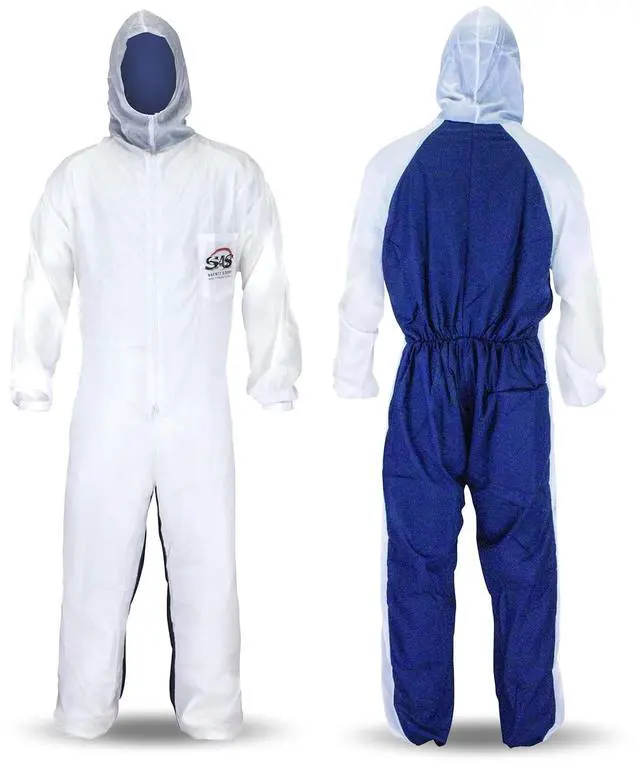 Main image of Safety 6938 Moon suit Nylon Cotton Coverall, Large, White
