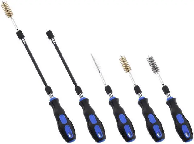 Alt view image 3 of 6 - 00325A Wire Brush Drill Attachments with 1/4-Inch Hex Shank, SAE and MM Brushes Assortment, Mountable on Power Drill or Die Grinder, 38-Piece Set