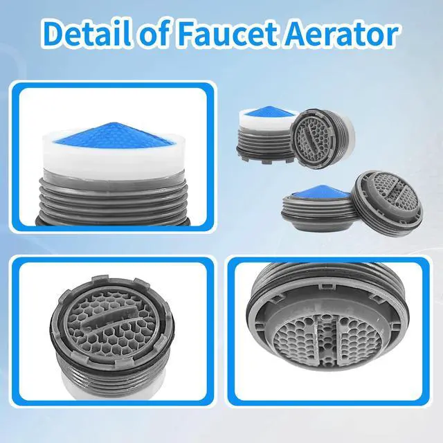 Alt view image 4 of 6 - 36Pcs Faucet Aerator Kit with 5 Sizes Aerator Key Removal Tools, Replacement Sink Tap Flow Restrictor Inserts for Bathroom and Kitchen, M16.5 M18.5 M21.5 M24 mm