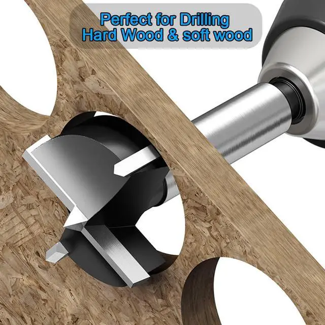 Alt view image 5 of 6 - 3'' Carbide Forstner Drill Bit for Hard Wood,Woodworking Forstner Bit | Carbide Tipped Forstner Bit for Wood, Wood Drilling Bit Hinge Cutter Tool Kit for Wood Plywood Plastic