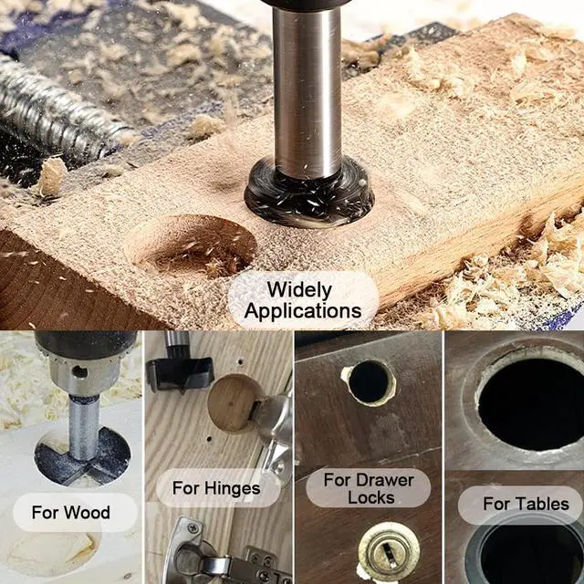 Alt view image 6 of 6 - 3'' Carbide Forstner Drill Bit for Hard Wood,Woodworking Forstner Bit | Carbide Tipped Forstner Bit for Wood, Wood Drilling Bit Hinge Cutter Tool Kit for Wood Plywood Plastic