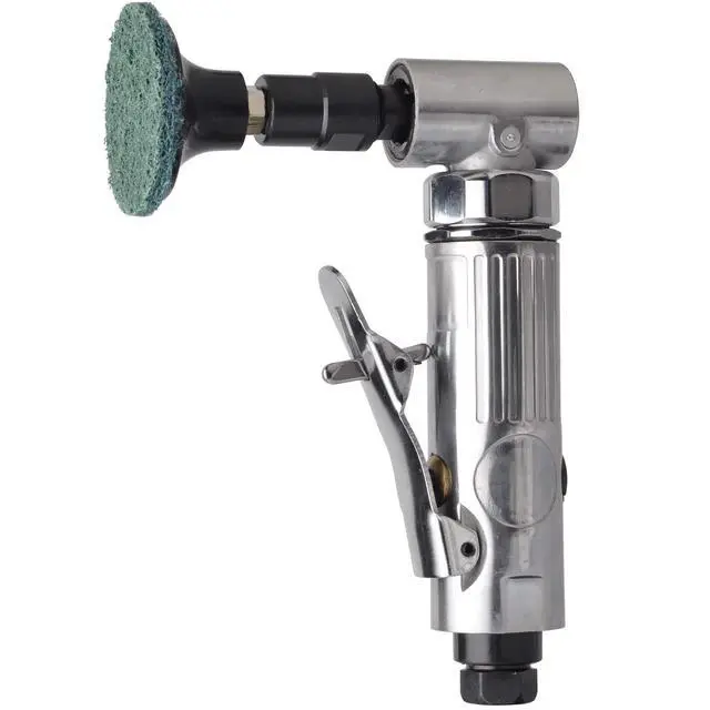 Alt view image 2 of 6 - 1/4 inch angle air die grinder with 22 pcs 2-inch quick change sanding discs, polished color angle pneumatic die grinder, air die grinder kit