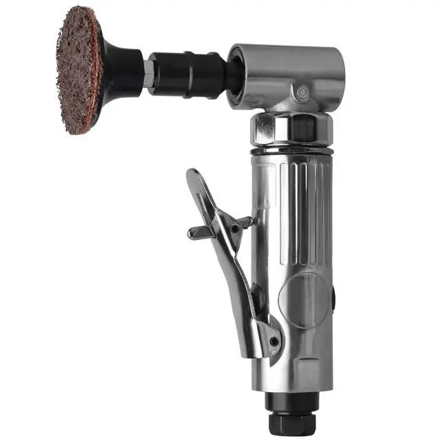 Alt view image 3 of 6 - 1/4 inch angle air die grinder with 22 pcs 2-inch quick change sanding discs, polished color angle pneumatic die grinder, air die grinder kit