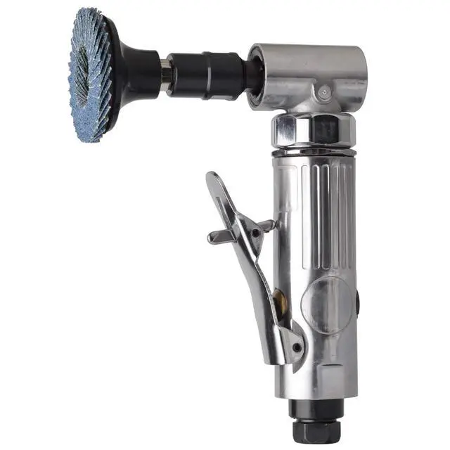 Alt view image 4 of 6 - 1/4 inch angle air die grinder with 22 pcs 2-inch quick change sanding discs, polished color angle pneumatic die grinder, air die grinder kit