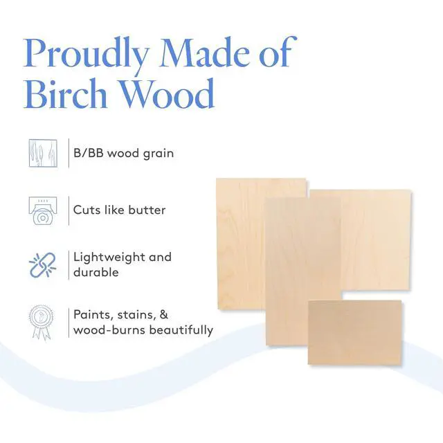 Alt view image 4 of 6 - 3 mm Baltic Birch Plywood 1/8 x 12 x 24 Inch, Box of 6 B/BB Grade Craft Wood, Stronger Than Basswood Sheets, for Laser, CNC Cutting and Wood Burning, by