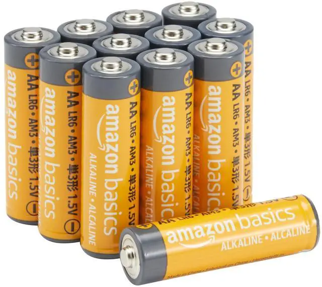 Main image of 12-Pack AA Alkaline Batteries, 1.5 Volt, Long Lasting Power, 10-Year Shelf Life