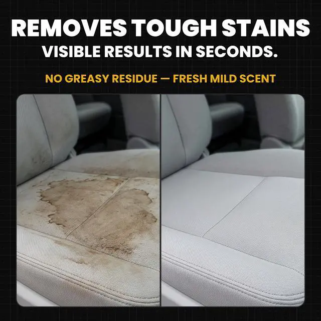 Alt view image 2 of 7 - Powerful Automotive Interior Cleaner | Stain Remover for Car Seats, Carpets, Upholstery, and Leather | 18 oz Kit (Microfiber Towel Included)