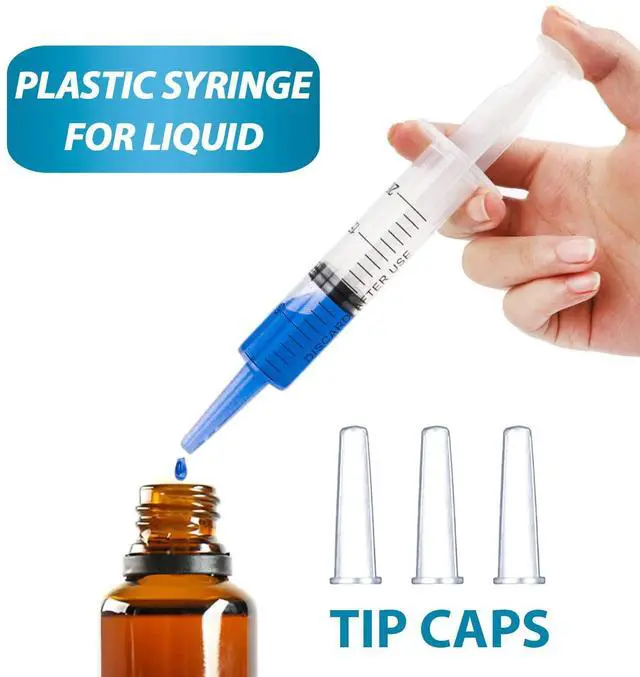 Alt view image 3 of 6 - 20ml Syringe (with cap) Suitable for liquids, oral use, laboratory applications, measuring, and dispensing (Pack of 3)