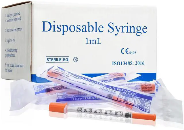 Main image of 1mL 31G 5/16-inch syringe, individually packaged (pack of 100)