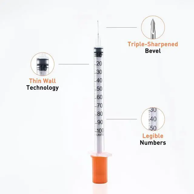 Alt view image 3 of 7 - 1mL 31G 5/16-inch syringe, individually packaged (pack of 100)