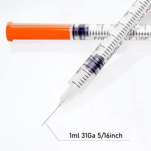 Alt view image 4 of 7 - 1mL 31G 5/16-inch syringe, individually packaged (pack of 100)