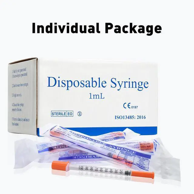 Alt view image 7 of 7 - 1mL 31G 5/16-inch syringe, individually packaged (pack of 100)