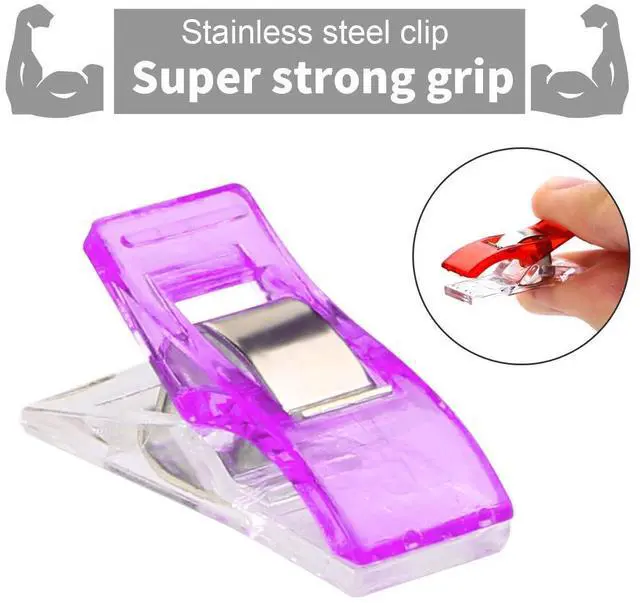 Alt view image 3 of 7 - 30-Piece Multipurpose Sewing Clips Premium Quilting Accessories: Colorful fabric clips for sewing and crafting.
