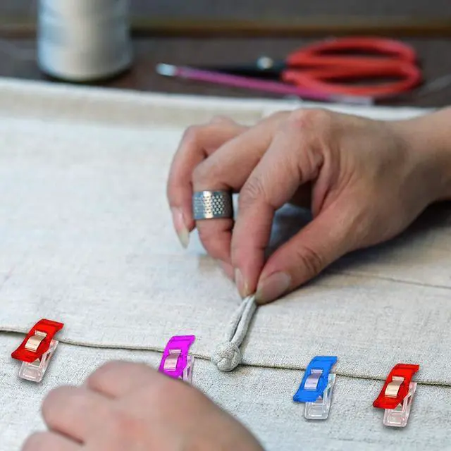 Alt view image 5 of 7 - 30-Piece Multipurpose Sewing Clips Premium Quilting Accessories: Colorful fabric clips for sewing and crafting.