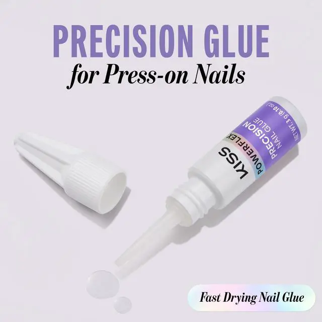 Alt view image 7 of 7 - Precision Nail Glue (suitable for press-on nails, manicure kits, nail tips, and nail wraps), 0.10 oz. Features ultra-strong adhesion and a quick-drying formula; instantly repairs nail cracks, splits,