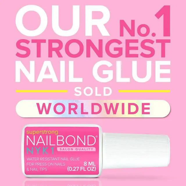 Alt view image 2 of 7 - Ultra-strong nail glue for press-on nails, nail tips, and acrylic nails | 8ml | NailBond Brush-On Glue Long-lasting, ultra-strong hold, and mess-free application.