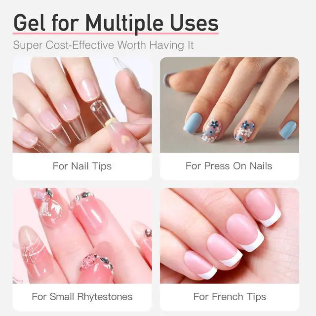 Alt view image 5 of 6 - CurvLife Semi Solid Nail Glue, 15g Strong Nail Glue for Press On Nails | No UV Lamp Needed, Air-Dry Nail Glue Gel Has Gap-Filling Texture for Nail Tips and Press-Ons with Quick, Long-Lasting Hold