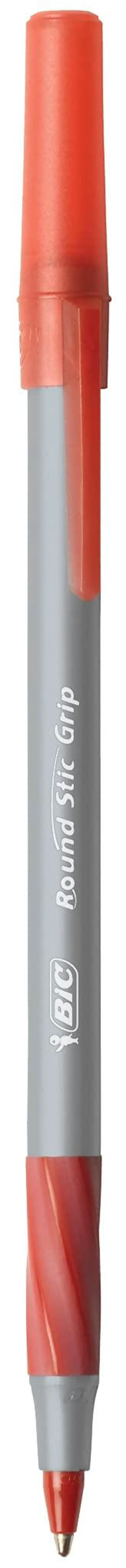 Alt view image 2 of 6 - Round Stic Grip Xtra Comfort Red Ballpoint Pens, 12-Count, 1.2mm | Medium Point Pens for Smooth Writing | Soft Grip for Comfort | Ideal for School, Office, Or Home