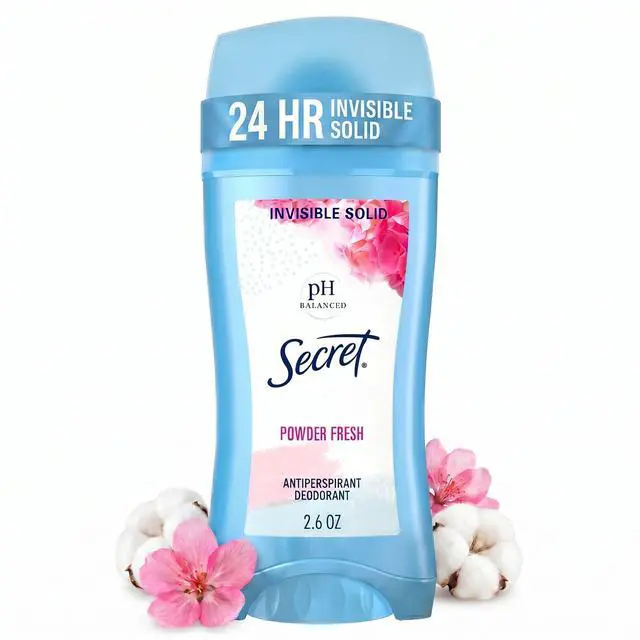 Main image of Antiperspirant and Deodorant for Women, 24hr Sweat & Odor Protection, PH Balanced Protection, Gentle on Skin, Invisible Solid, Powder Fresh Scent, 2.6 oz