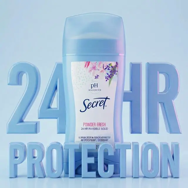 Alt view image 3 of 7 - Antiperspirant and Deodorant for Women, 24hr Sweat & Odor Protection, PH Balanced Protection, Gentle on Skin, Invisible Solid, Powder Fresh Scent, 2.6 oz