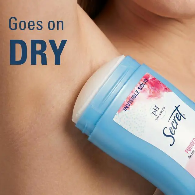 Alt view image 5 of 7 - Antiperspirant and Deodorant for Women, 24hr Sweat & Odor Protection, PH Balanced Protection, Gentle on Skin, Invisible Solid, Powder Fresh Scent, 2.6 oz
