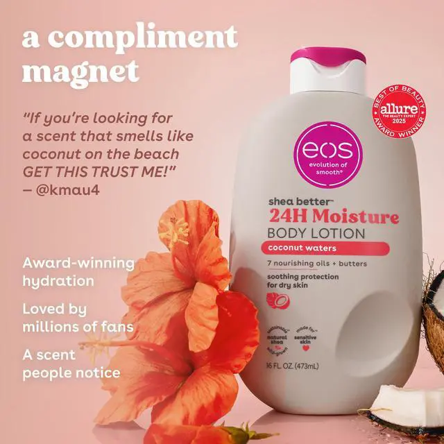 Alt view image 3 of 7 - eos Shea Better Body Lotion- Coconut Waters, Natural Shea Butter, 16 fl oz