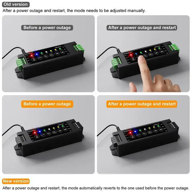 Alt view image 3 of 7 - 4-Channel Wall Mount Amplifier, 19V3A, Power-Off Memory & Infrared Remote Control with Bluetooth 5.0, USB/MIC/AUX/TWS, for Home/Garage/Ceiling Speakers