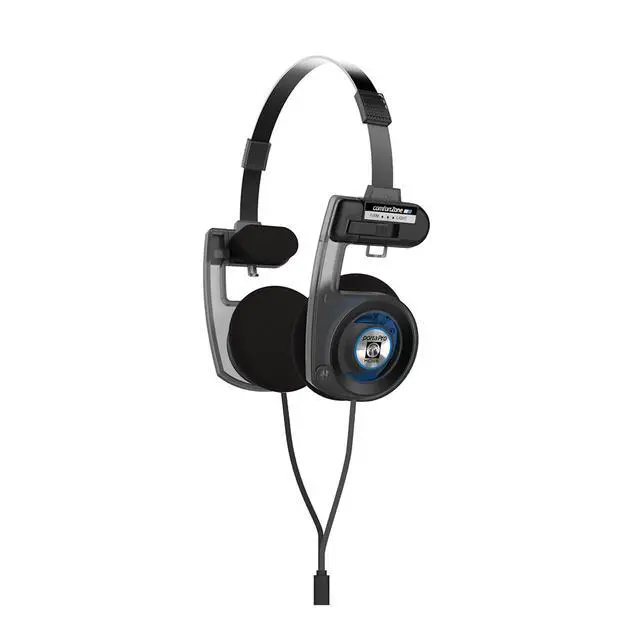 Alt view image 2 of 7 - Porta Pro Utility On-Ear Headphones, Stealth Grey Interchangeable Cord | Detachable Cord System, Collapsible Design